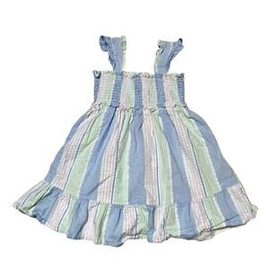 Janie and Jack Emily Seersucker Smocked Sundress Size 6